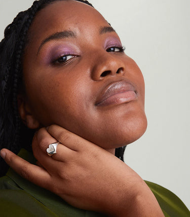 Сребърен пръстен сърце