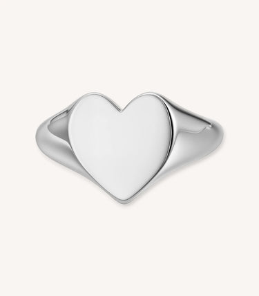 Сребърен пръстен сърце