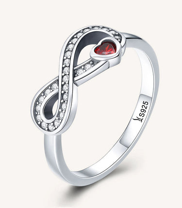 Сребърен пръстен „❤ сега и завинаги!“