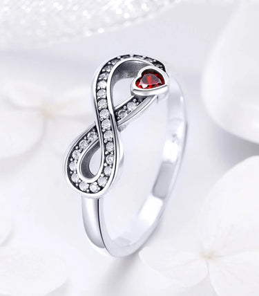 Сребърен пръстен „❤ сега и завинаги!“