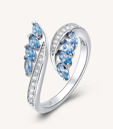 Сребърен пръстен „Синя топлина“