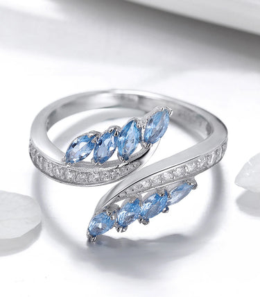 Сребърен пръстен „Синя топлина“