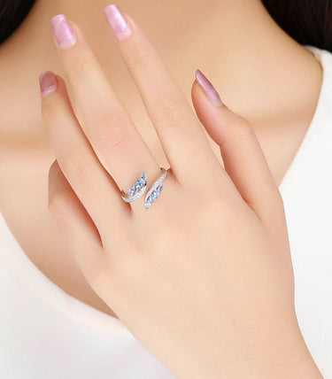 Сребърен пръстен „Синя топлина“