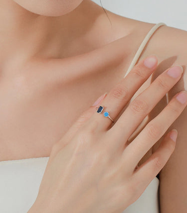 Сребърен пръстен „Summer Blue“