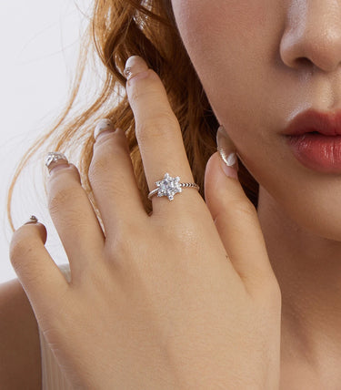 Сребърен пръстен „Заскрежена красота“