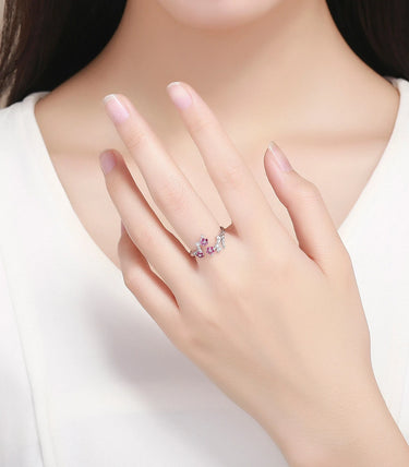 Сребърен пръстен „Виолетов разкош“