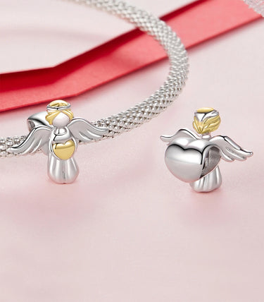 Сребърен талисман „Ангелите те обичат“