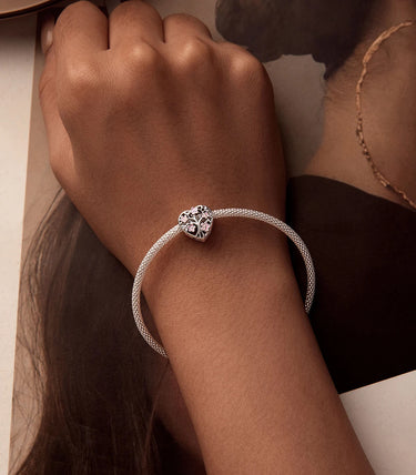 Сребърен талисман „Букет от любов“