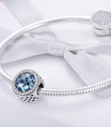 Сребърен талисман „Камък на вярата“ - син