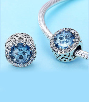 Сребърен талисман „Камък на вярата“ - син