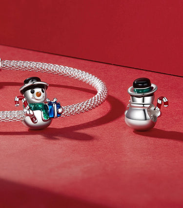 Сребърен талисман „Моето снежно човече“