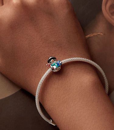 Сребърен талисман „Моето снежно човече“