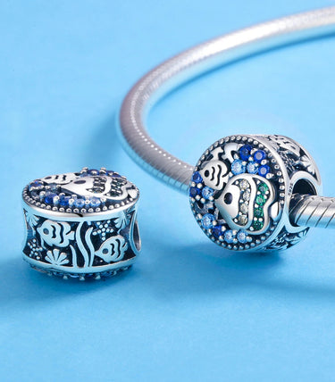 Сребърен талисман „Морски пейзаж“