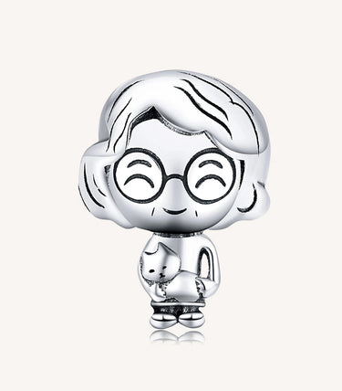 Сребърен талисман „Моята златна баба ♥“