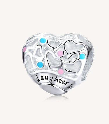 Сребърен талисман „Обичам те, дъще“