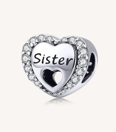 Сребърен талисман „Обичам те, сестричке“