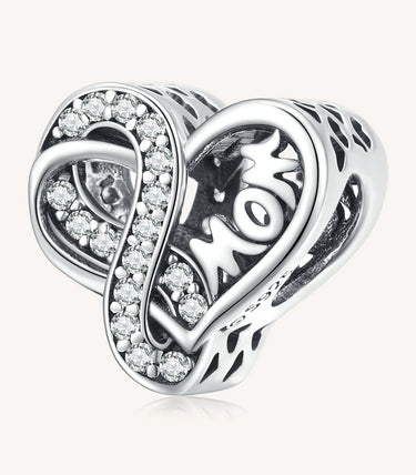 Сребърен талисман „Просто мама ♥“