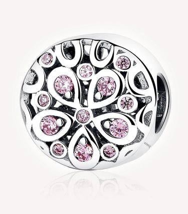 Сребърен талисман „Розов листопад“