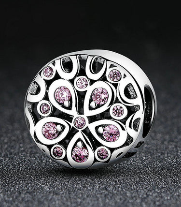 Сребърен талисман „Розов листопад“