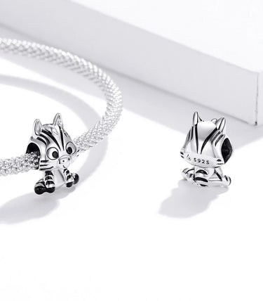 Сребърен талисман „Сладурчо на райета“