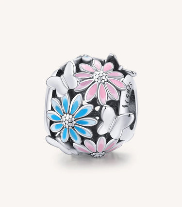 Сребърен талисман „Свежи маргаритки“