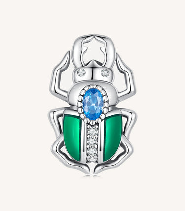 Сребърен талисман „Свещеният скарабей“