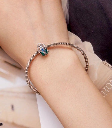 Сребърен талисман „Свещеният скарабей“