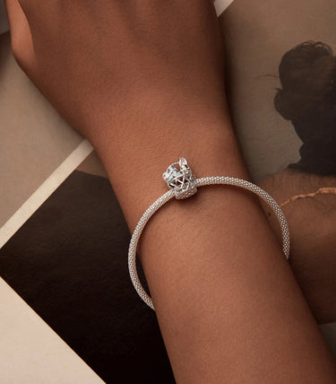 Сребърен талисман „Великденска кошничка“