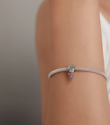 Сребърен талисман „Винаги във форма“