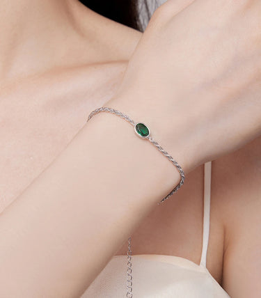 Сребърна гривна „Камък на мъдростта“