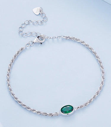 Сребърна гривна „Камък на мъдростта“