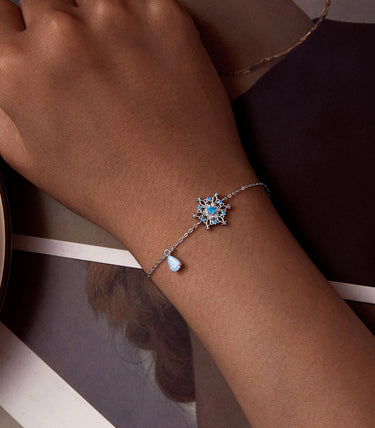 Сребърна гривна „Ледено вълшебство“