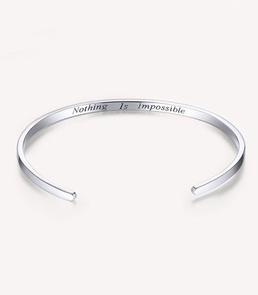 Сребърна гривна "Нищо не е невъзможно"