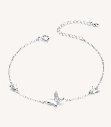 Сребърна гривна „Пеперуденият валс“