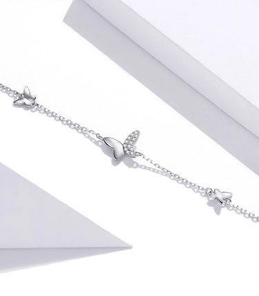 Сребърна гривна „Пеперуденият валс“