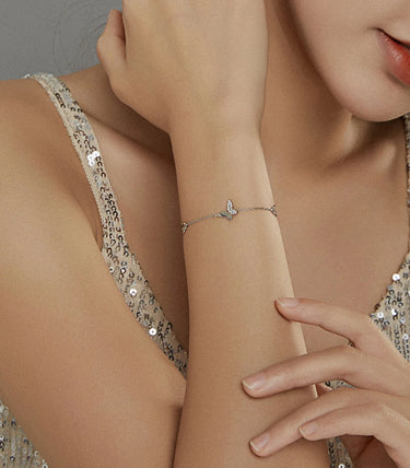 Сребърна гривна „Пеперуденият валс“