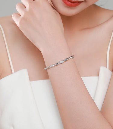 Сребърна гривна "Sillage"