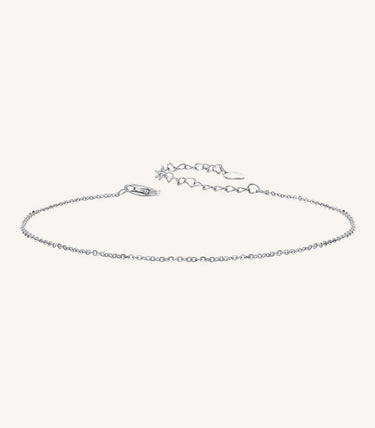 Сребърна гривна за крак „Дискретен лукс“