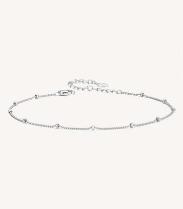 Сребърна гривна за крак „Fragments“