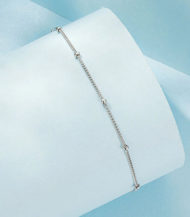 Сребърна гривна за крак „Fragments“