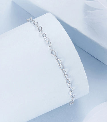 Сребърна гривна за крак „Gleam“