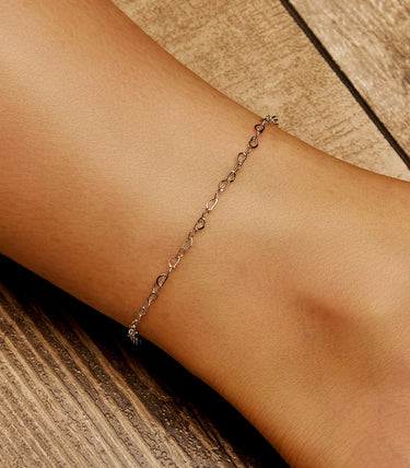 Сребърна гривна за крак „Gleam“