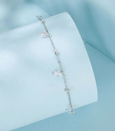 Сребърна гривна за крак „Glimmer“