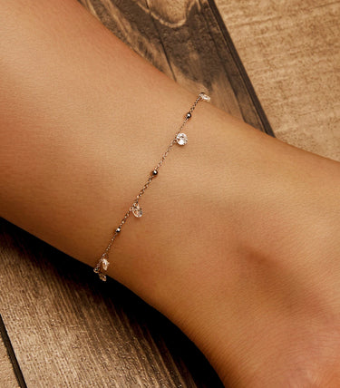 Сребърна гривна за крак „Glimmer“