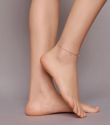 Сребърна гривна за крак „Летен щрих”