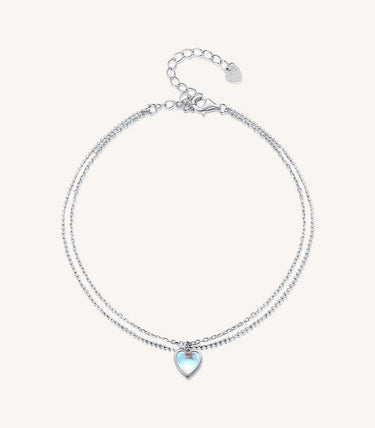 Сребърна гривна за крак „Moonlit“