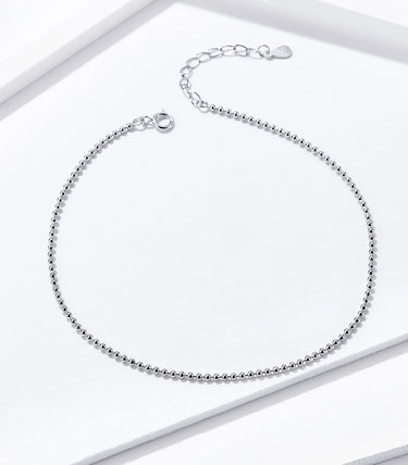 Сребърна гривна за крак „Pulse“