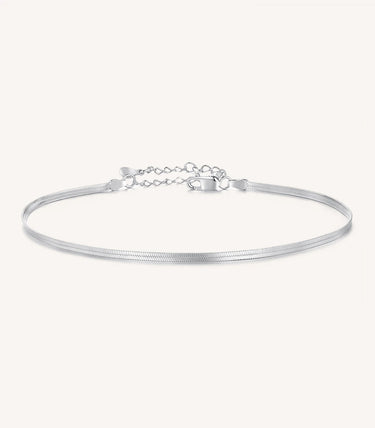 Сребърна гривна за крак „Silver Muse“