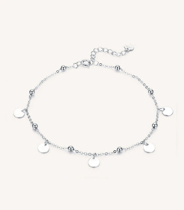 Сребърна гривна за крак „Сребърна песъчинка“