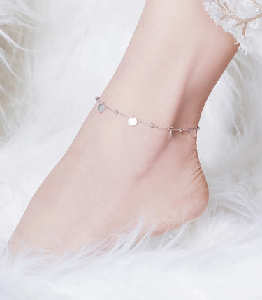 Сребърна гривна за крак „Сребърна песъчинка“